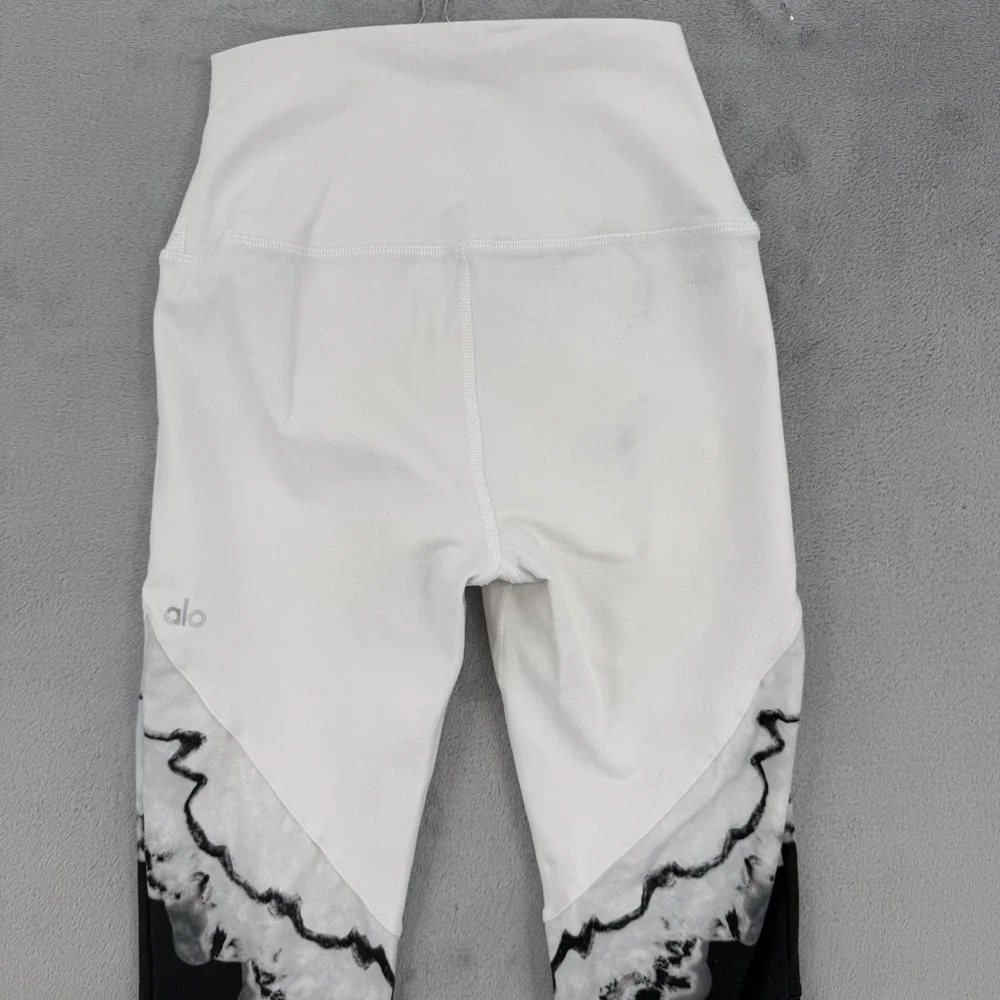 Alo‎ Yoga High Waist Colorblock Marble Graphic Leggings Women's Size XS